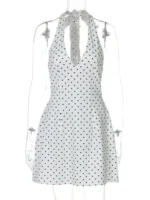 Chic Polka Dot Mini Dress for Effortless Elegance & Allure - Image 6