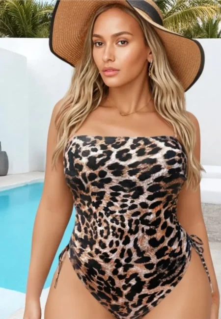 Leopard Print Tummy Control One Piece - Wire-Free Comfort Swimsuit