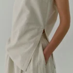 Elegant Vintage Cotton-Linen Camisole for Effortless Style - Image 3