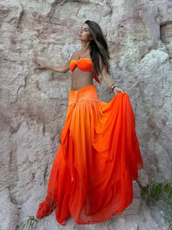 Chic Gradient 3-Piece Bikini Set for Stylish Women