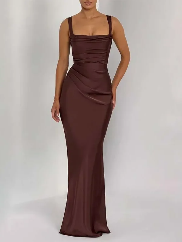 Elegant Backless Bodycon Maxi Dress for Summer Nights