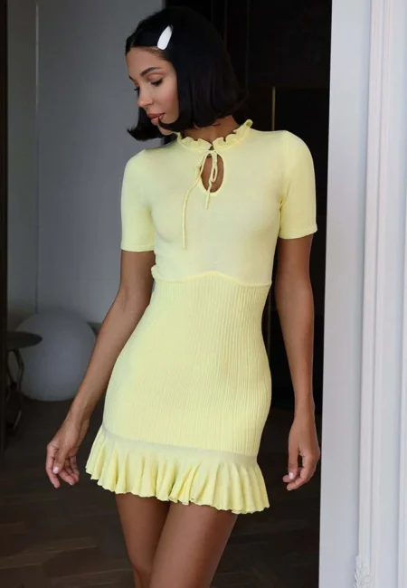 Elegant Ruffle Mini Dress for Effortless Summer Style
