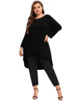 Chic Plus Size Long Sleeve Blouse for Effortless Elegance - Image 6