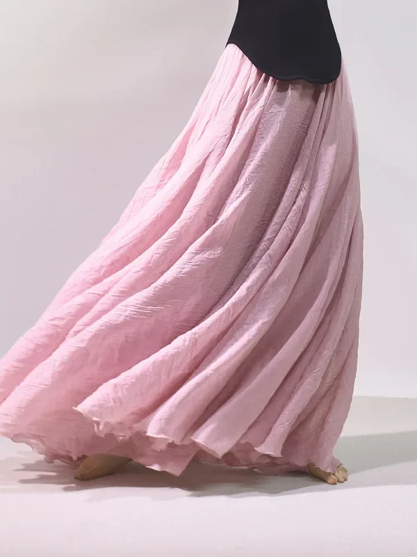 Moopsi 61 Summer Boho Maxi Skirt For Women - Cotton &Amp; Linen Elegance