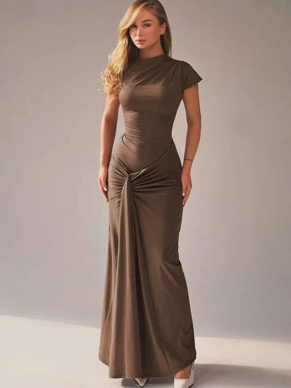 Elegant High Waist Maxi Dress for Summer Parties & Nights