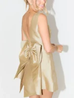 Chic Backless Bow Mini Dress for Effortless Glamour - Image 4