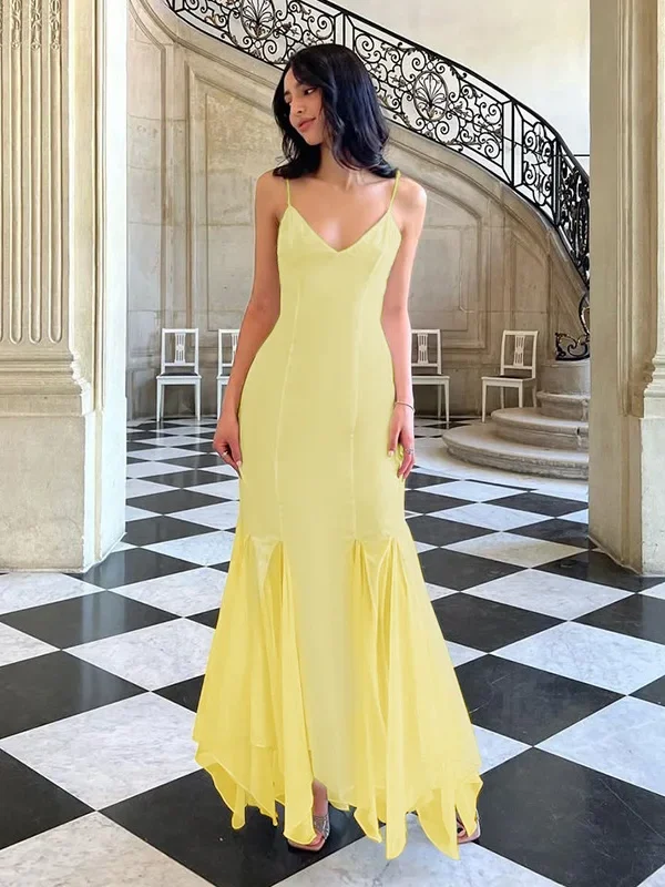 Radiant Yellow Backless Suspender Dress for Effortless Elegance