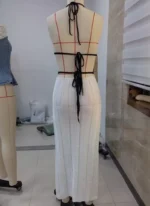 Bohemian Beach Maxi Dress - Elegant Backless Halter Cover-Up - Image 4