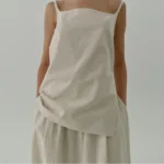 Elegant Vintage Cotton-Linen Camisole for Effortless Style