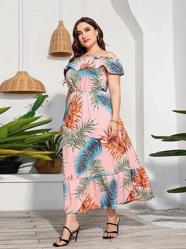 Tropical Rainforest A-Line Dress: Plus Size Summer Chic