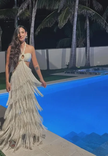 Stunning Tassel Resort Set - High Waist Skirt & Top for Beach