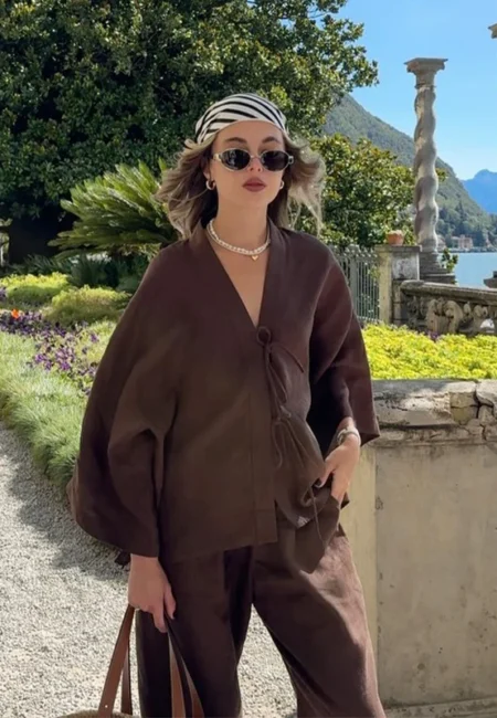 Luxe Cotton Linen Wide Leg Set - Relaxed Fit Summer Ensemble