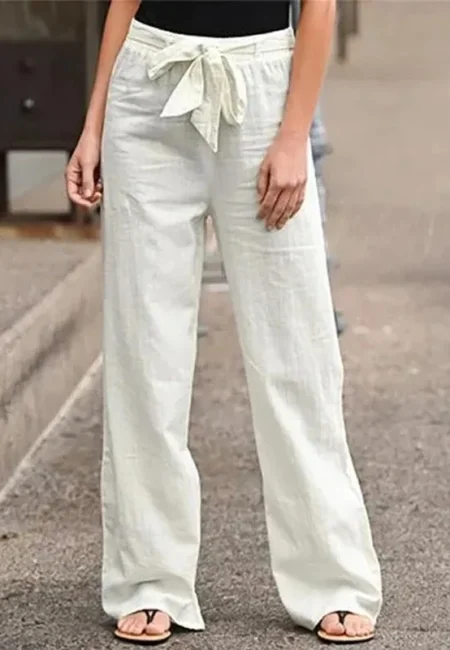 Breathable Cotton Linen Wide Leg Pants for Effortless Elegance