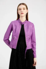 Chic Faux Leather Jacket for Women - Stylish Spring Outerwear