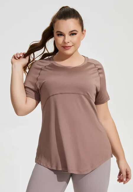 Curve Activewear Top for Women - Breathable Fitness Shirt