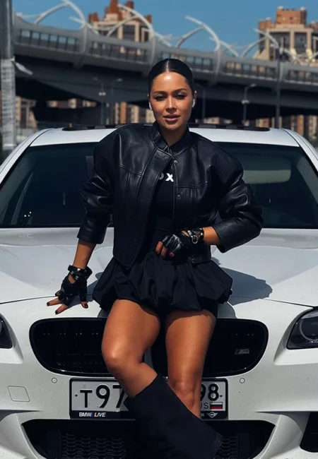 Black Faux Leather Jacket Women Fitted Zipper Classic Style