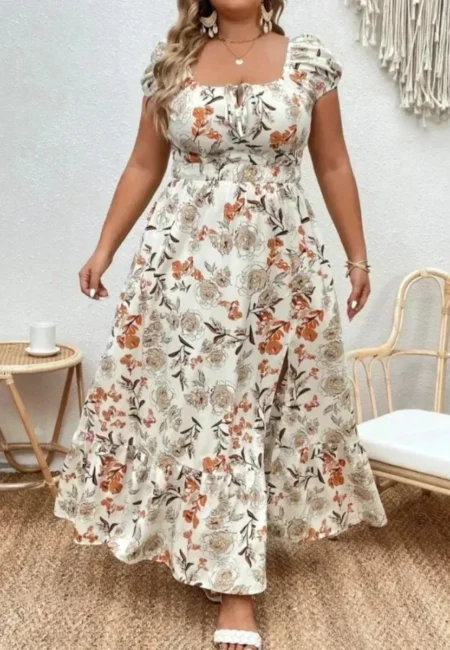 Floral Maxi Dress for Plus Size Women - Elegant Summer Style