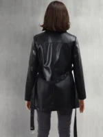 Chic Women's Faux Leather Jacket for Effortless Style - Image 2