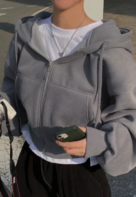 Cozy Women's Zip Hoodie - Premium Autumn Winter Streetwear