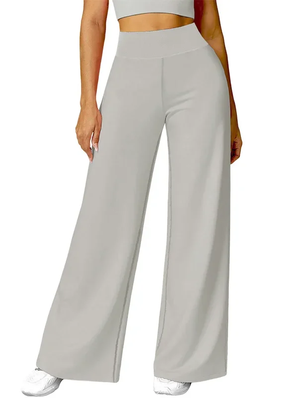 Elegant Women's High Waist Wide Leg Yoga Pants for Comfort