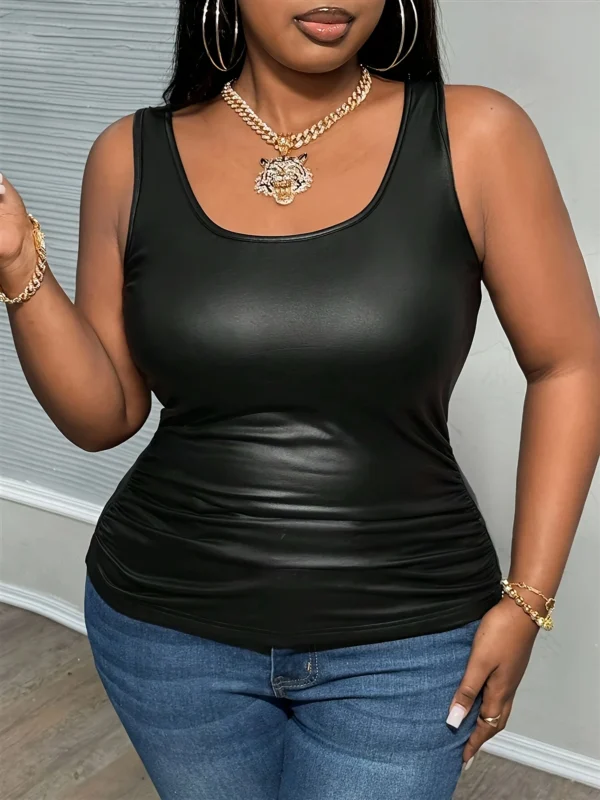 Chic Plus Size U-Neck Vest - Effortless Style for Spring & Summer