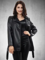 Chic Women's Faux Leather Jacket for Effortless Style - Image 6