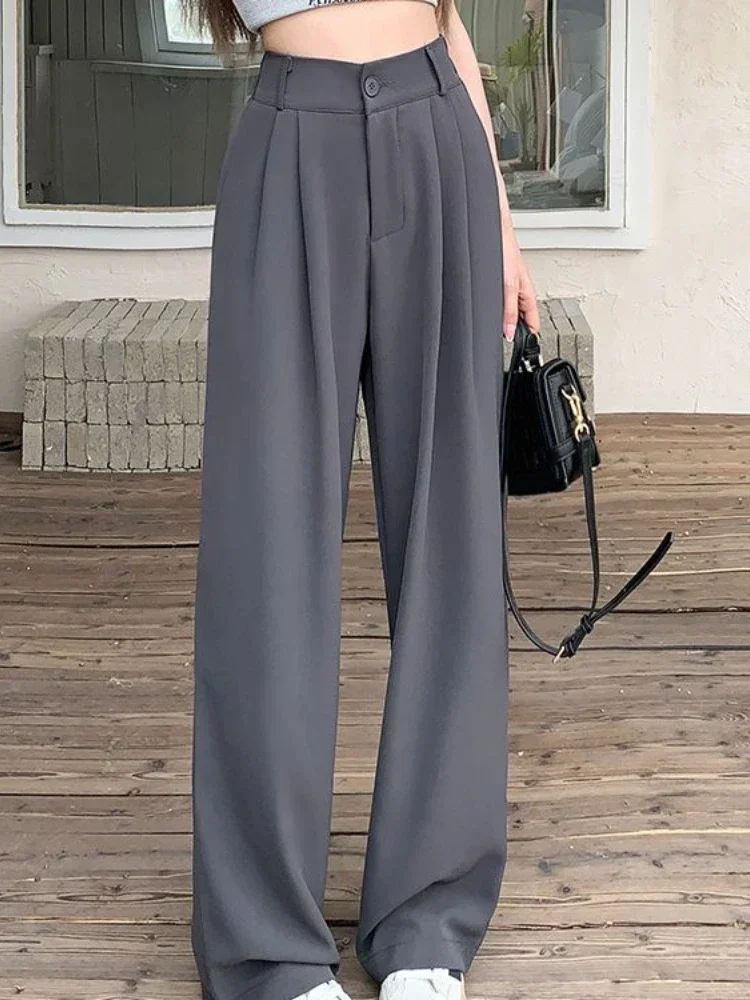 kf-S3dbfdfd09a9a49809d447ccba7f924045 Elegant High Waist Women’s Straight Pants for Every Occasion
