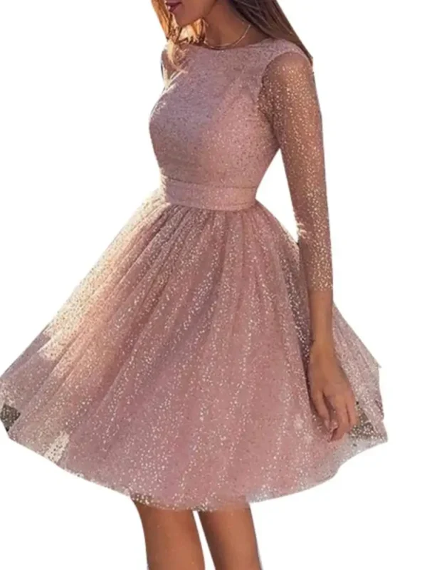 Chic Backless Sequin Evening Gown for Glamorous Parties