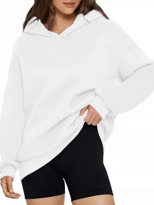 Women Hoodies Pullover Hooded Sweat Shirts Solid Color Jogger Long Sleeve Black Jogging Men Sweatshirt Sport Top Winter Clothing