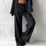 Elegant Cotton Linen Baggy Pants Fashion Women High Waist Drawstring Pocket Loose Wide Leg Pant Casual Streetwear New Trousers - Image 5