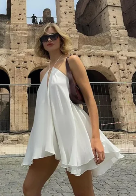 Elegant Off-Shoulder Summer Dress for Stylish Beach Parties
