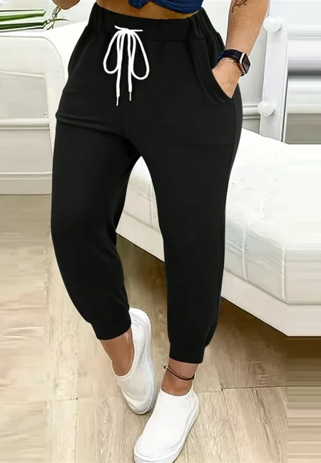 Luxe Drawstring Harem Leggings with Pockets - Ultimate Comfort