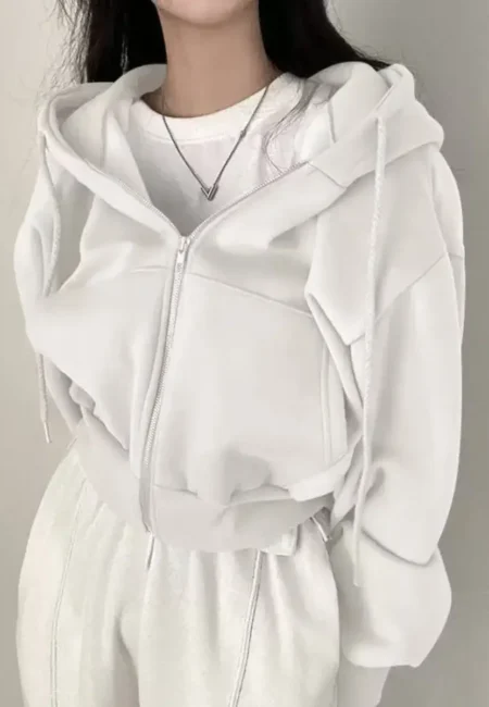 Women's Fleece Zip Hoodie - Luxe Comfort Meets Street Style