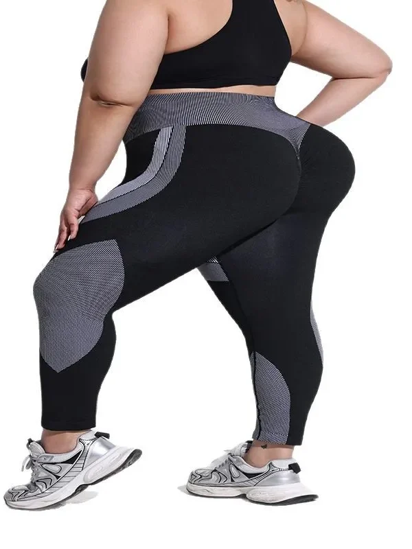 Mileegirl Plus Size Color Block Yoga Pants for Ultimate Comfort
