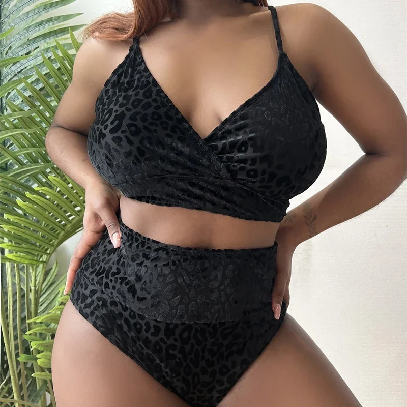 Kf-S6D243E42B8464025B20C53738F00Cbe7Y Elegant Leopard Print High-Waisted Bikini For Curvy Women