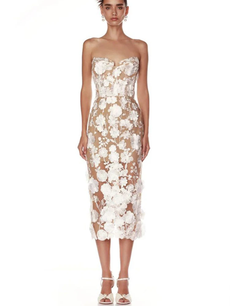 kf-S6d6560e0d1e94204b046630ddec90ad8v Elegant Backless Floral Lace Midi Dress for Special Occasions