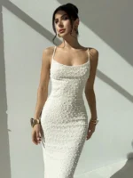 Chic Backless A-Line Dress for Effortless Vacation Style - Image 5