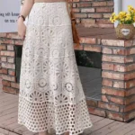 Bohemian A-Line Crochet Skirt for Effortless Summer Style - Image 3