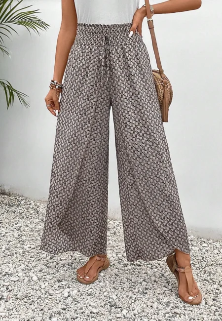 Luxe Floral Chiffon Wide Leg Palazzo Pants - Summer Elegance