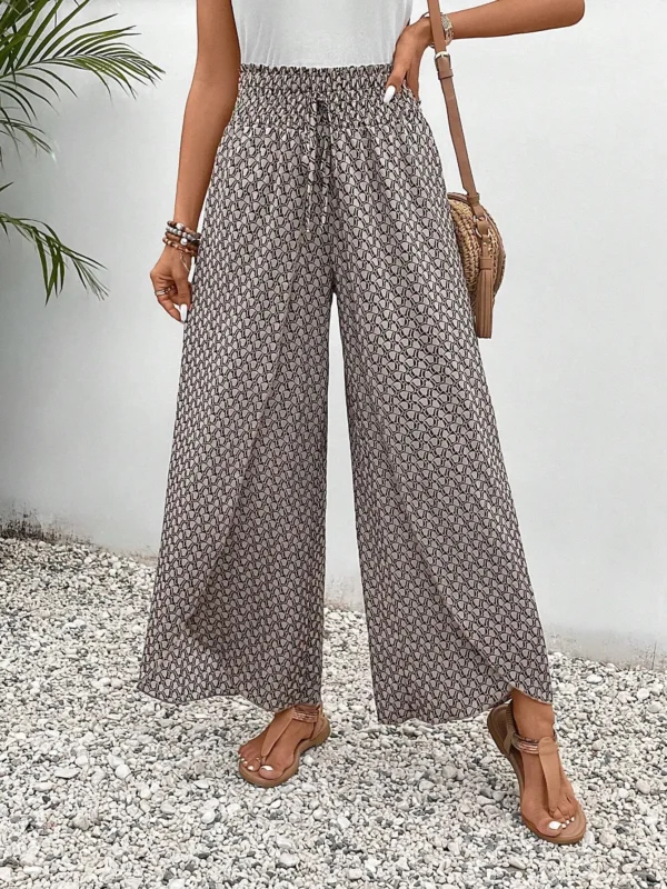 Chic Floral Wide Leg Skirt Pants for Effortless Summer Style