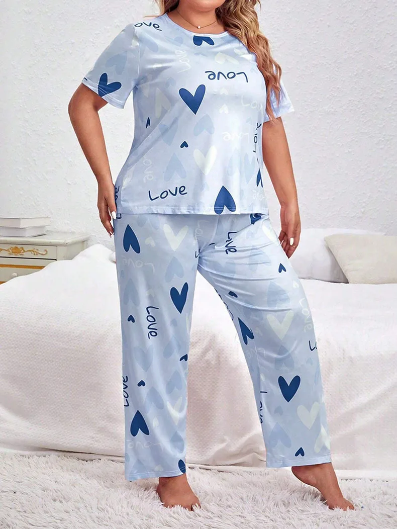Kf-S8023B62E46524E0Aab3Eca364D2F93098 Luxurious Women'S Short Sleeve Pajama Set For Summer Comfort