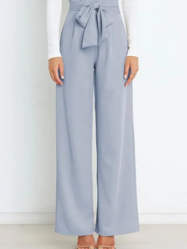 Elegant High Waisted Wide Leg Pants for Stylish Office Wear