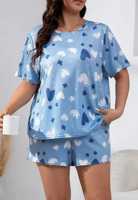 Plus Size Women's 2-Piece Pajama Set for Luxe Comfort