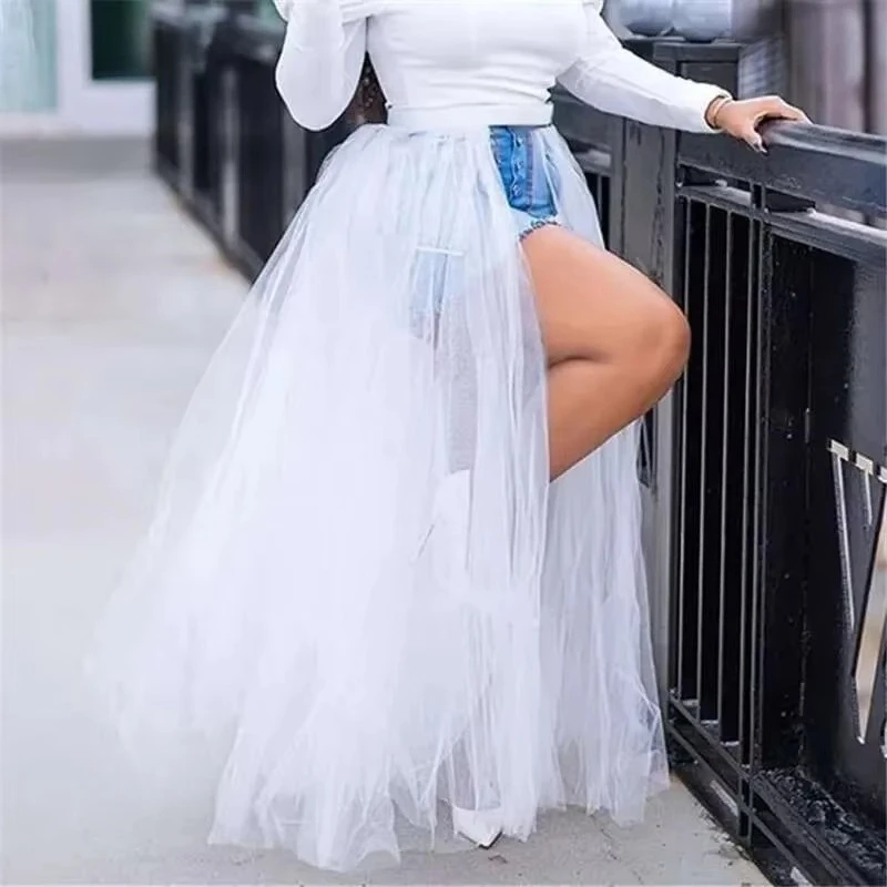 kf-S92571f937ae442fc973438a242f49feeg Elegant White Tulle Overskirt for Versatile Summer Style