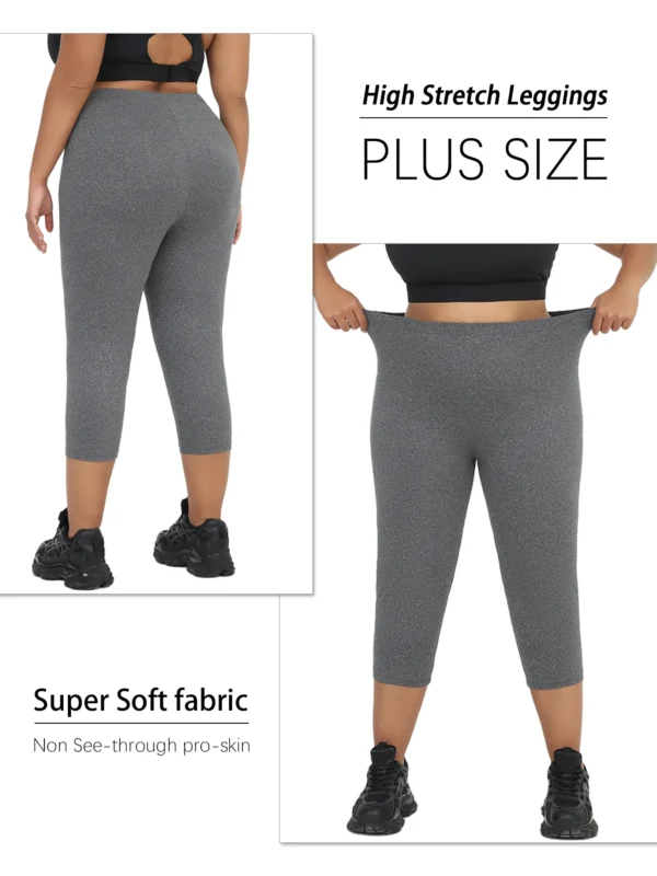 Ultra-Comfort Plus Size Capri Pants for Yoga & Running