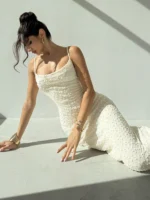 Chic Backless A-Line Dress for Effortless Vacation Style - Image 4