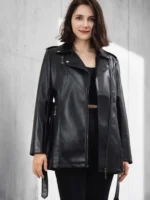 Chic Women's Faux Leather Jacket for Effortless Style - Image 5