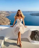 Lace Elegance Summer Evening Dress - Strapless Floral Charm - Image 6