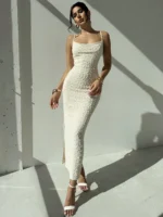 Chic Backless A-Line Dress for Effortless Vacation Style - Image 6