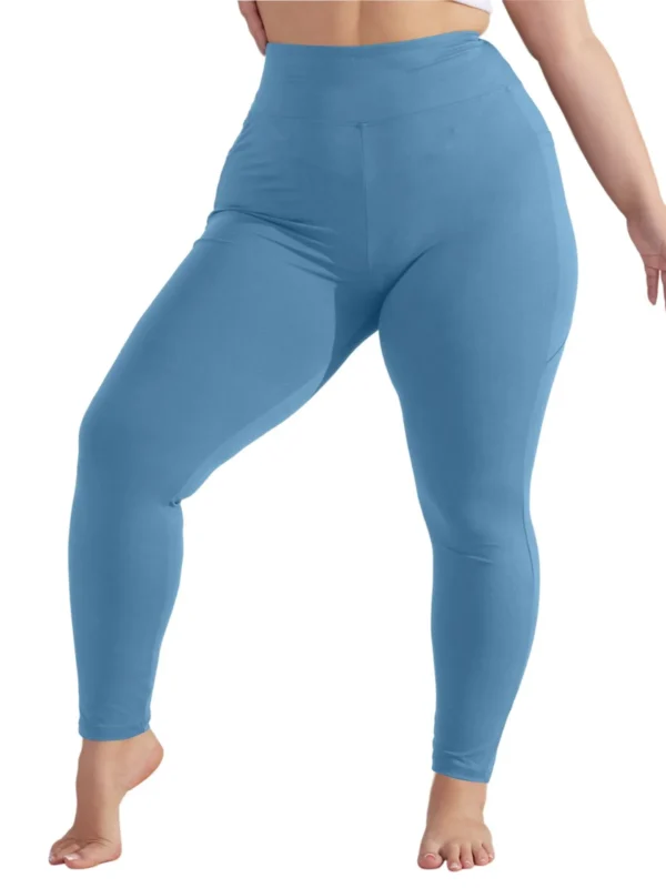 High-Waisted Plus Size Yoga Pants with Pockets for Comfort